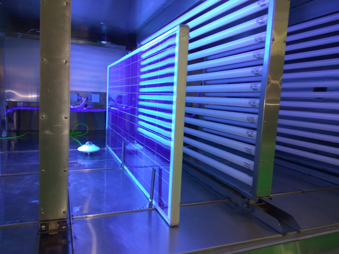 UV Preconditioning Test Chamber for Solar Panels
